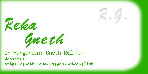 reka gneth business card